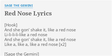 she gon shake it like a red nose|red nose lyrics meaning.